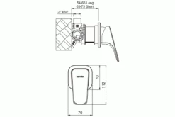 Methven Waipori Wall Mixer -Bathroom Supplies Sales Store 01 8161 technical drawing 1200x800 1