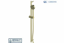 Greens Textura Shower Rail -Bathroom Supplies Sales Store 1830006 Textura Rail Shower Brushed Brass 1 1200x800 1