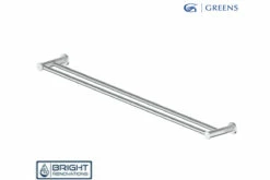 Greens Textura Double Towel Rail 762mm -Bathroom Supplies Sales Store 183153 Textura Double Towel Rail Brushed Stainless 1 1200x800 2