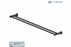 Greens Textura Double Towel Rail 762mm -Bathroom Supplies Sales Store 183157 Textura Double Towel Rail Matte Black 1 1200x800 1