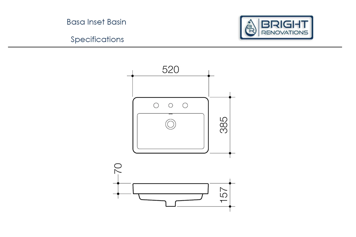 Caroma Basa Inset Basin 5 Caroma Basa Inset Basin - Image 3