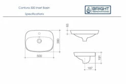 Caroma Contura 500 Inset Basin 7 Caroma Contura 500 Inset Basin -Bathroom Supplies Sales Store 22279 Caroma Olida Contura 500 Inset Basin SPECS 1200x800 1
