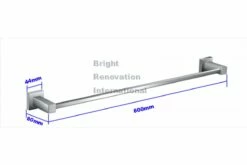 STREAM Square Bathroom Accessory Solid Brass Chrome Single Towel Rail 800mm -Bathroom Supplies Sales Store 24001 800mm 1200x800 1