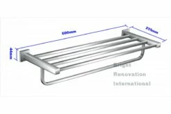 STREAM Square Bathroom Accessory Brass Chrome Bath Towel Rack -Bathroom Supplies Sales Store 24012 600mm 1200x800 1