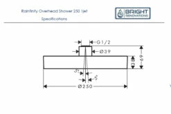 Hansgrohe Rainfinity Overhead Shower 250 1jet 9 Hansgrohe Rainfinity Overhead Shower 250 1jet -Bathroom Supplies Sales Store 26229007 SPECS 1200x800 1