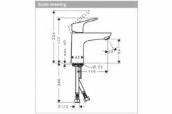 Hansgrohe Focus Single Lever Basin Mixer 7 Hansgrohe Focus Single Lever Basin Mixer -Bathroom Supplies Sales Store 31517003 specs 1200x800 1