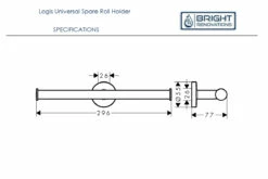 Hansgrohe Logis Universal Spare Roll Holder -Bathroom Supplies Sales Store 41717000 specs 1200x800 1