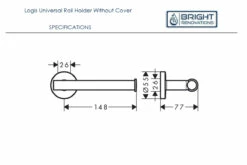 Hansgrohe Logis Universal Roll Holder Without Cover 7 Hansgrohe Logis Universal Roll Holder Without Cover -Bathroom Supplies Sales Store 41726000 specs 1200x800 1