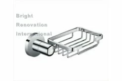 VENUS Large Round Bathroom Accessory Solid Brass Chrome Soap Basket