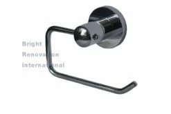 VENUS Large Round Bathroom Accessory Brass Chrome Toilet Paper Roll Holder A