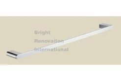 OBLATE Bathroom Accessory Solid Brass Chrome Single Towel Rail 600mm