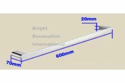 OBLATE Bathroom Accessory Solid Brass Chrome Single Towel Rail 600mm -Bathroom Supplies Sales Store 7124600mm 1200x800 1