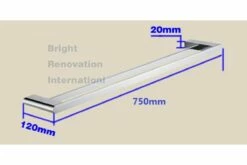 OBLATE Bathroom Accessory Solid Brass Chrome Double Towel Rail 750mm -Bathroom Supplies Sales Store 7136750mm 1200x800 1