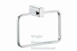 OBLATE Bathroom Accessory Solid Brass Chrome Hand Towel Ring