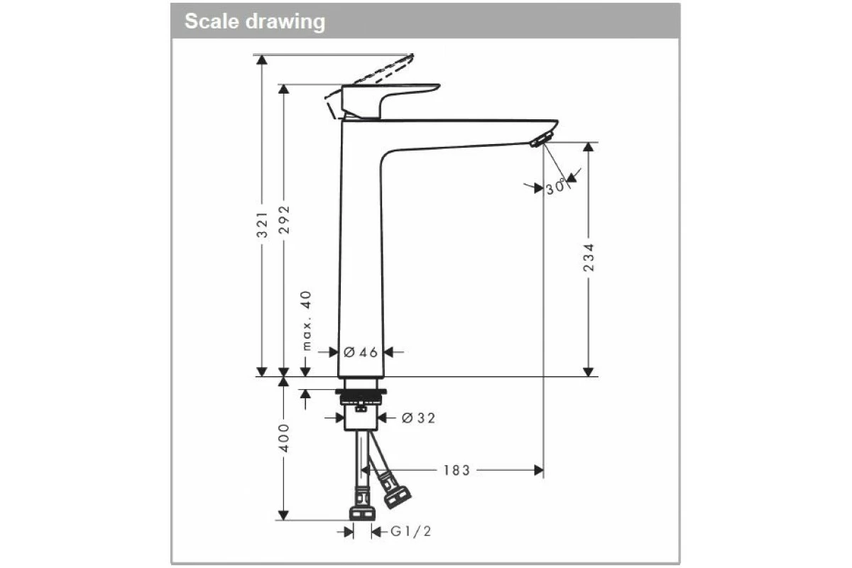 Hansgrohe Talis E Single Lever Basin Mixer 240 5 Hansgrohe Talis E Single Lever Basin Mixer 240 - Image 3