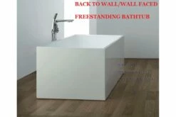 TIGER Thin WALL FACED/BTW Bathroom Square Freestanding Acrylic BathTub 1500mm /1700mm