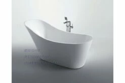 FLAMINGO Thin Edge Bathroom Freestanding Acrylic Slim Modern BathTub 1700MM