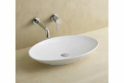 Above Counter Bathroom Vanity Bench Top Ceramic Oval Basin 8346