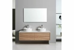 MIA Textured Wood Grain Vanity, Hidden Handle 1500mm