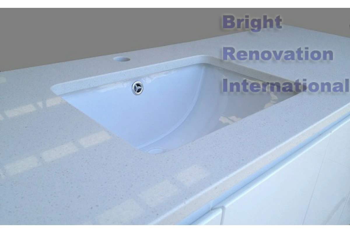 GLEN Bathroom White Finger Pull Hidden Handle Vanity 1500mm 6 GLEN Bathroom White Finger Pull Hidden Handle Vanity 1500mm - Image 4