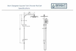 Bron Designer Bathroom Square Twin Shower Rail Set 9 Bron Designer Bathroom Square Twin Shower Rail Set -Bathroom Supplies Sales Store Bron20square20twin20shower20rail20specs 3 1200x800 1