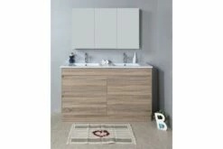 LEO Textured Rural Oak Wood Grain Vanity, Hidden Handle 1500mm 21 LEO Textured Rural Oak Wood Grain Vanity, Hidden Handle 1500mm -Bathroom Supplies Sales Store CA04 1500201 1200x800 1