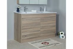 LEO Textured Rural Oak Wood Grain Vanity, Hidden Handle 1500mm 19 LEO Textured Rural Oak Wood Grain Vanity, Hidden Handle 1500mm -Bathroom Supplies Sales Store CA04 1500206 1200x800 1