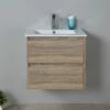LEO Textured Rural Oak Wood Grain Vanity, Hidden Handle 600mm -Bathroom Supplies Sales Store CAWH04 600201 1200x800 5