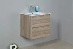 LEO Textured Rural Oak Wood Grain Vanity, Hidden Handle 600mm 18 LEO Textured Rural Oak Wood Grain Vanity, Hidden Handle 600mm -Bathroom Supplies Sales Store CAWH04 600203 1200x800 3