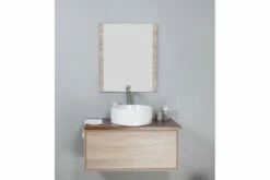 MIA Textured Wood Grain Vanity, Hidden Handle 900mm