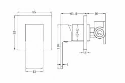 New Celia MATT BLACKBathroom Shower Bath Wall Flick Mixer Tap Faucet -Bathroom Supplies Sales Store CELIA2020WALL20MIXER20M 1200x800 1