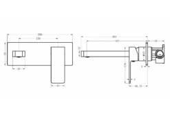 CELIA Bathroom Wall Basin/Bath Mixer Tap MATTE BLACK -Bathroom Supplies Sales Store CELIA20SPEC 1200x800 1