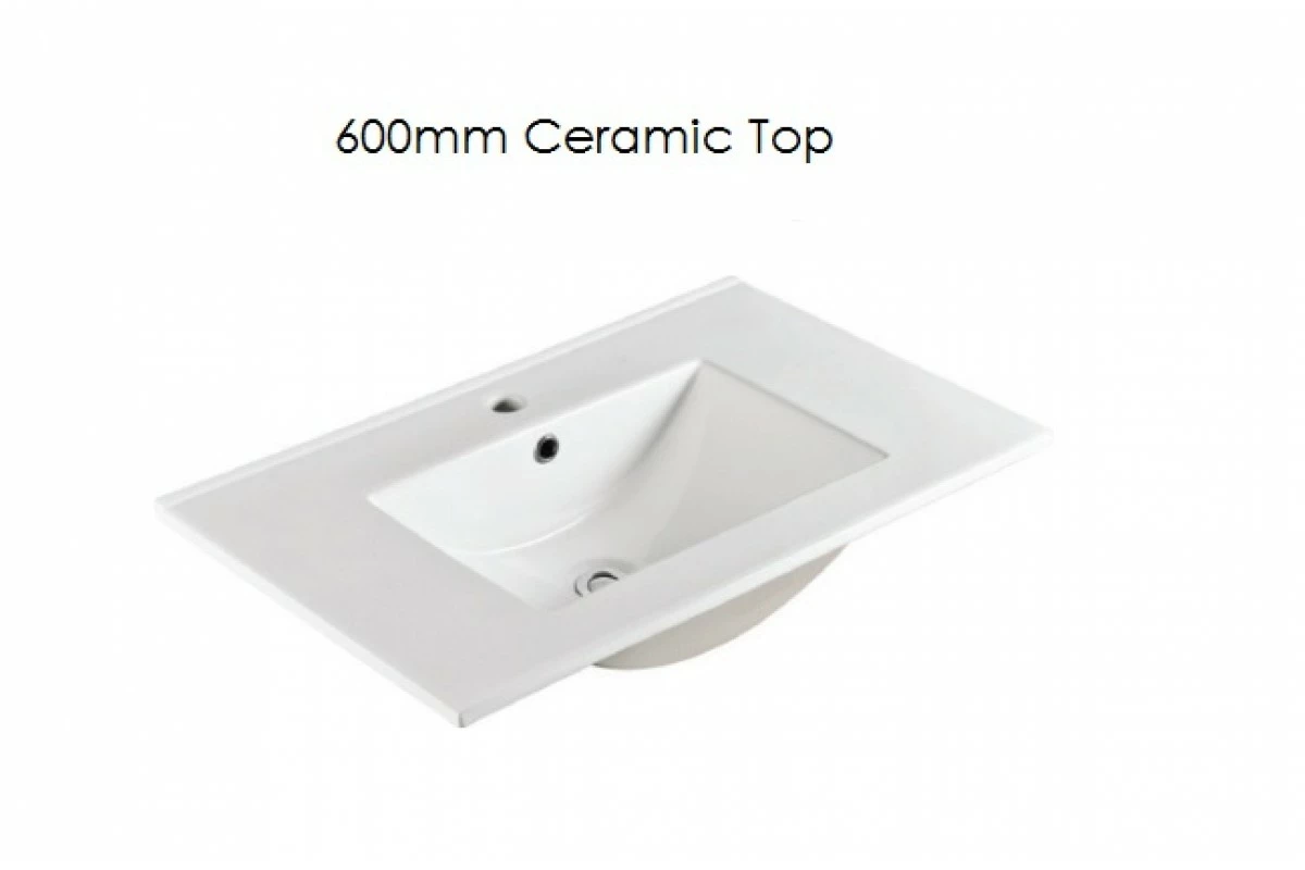 LEO Textured Rural Oak Wood Grain Vanity, Hidden Handle 600mm 8 LEO Textured Rural Oak Wood Grain Vanity, Hidden Handle 600mm - Image 6