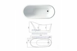 FLAMINGO Thin Edge Bathroom Freestanding Acrylic Slim Modern BathTub 1700MM -Bathroom Supplies Sales Store D8073 M 1200x800 1