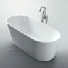 DOLPHIN Thin Edge Bathroom Round Oval Free Standing Acrylic Bath Tub 1500mm&1700mm -Bathroom Supplies Sales Store DOLPHIN 1 1200x800 1