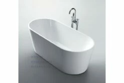 DOLPHIN Thin Edge Bathroom Round Oval Free Standing Acrylic Bath Tub 1500mm&1700mm