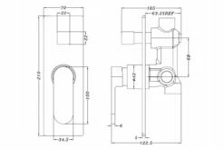 MATT BLACK ECCO Oval Bathroom Shower Bath Wall Flick Mixer Tap With Diverter -Bathroom Supplies Sales Store ECCO20WALL20MIXER20DIVERTER20M 1200x800 1
