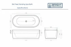 Decina Elisi 1700 Freestanding 14-Jet Spa Bath -Bathroom Supplies Sales Store ELISI20SPECS 1200x800 1