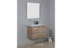 GRACE 750 Textured Rural Oak Wood Grain Vanity,Hidden Handle 16 GRACE 750 Textured Rural Oak Wood Grain Vanity,Hidden Handle -Bathroom Supplies Sales Store GRACE20WALL20HUNG20750 1 1200x800 1