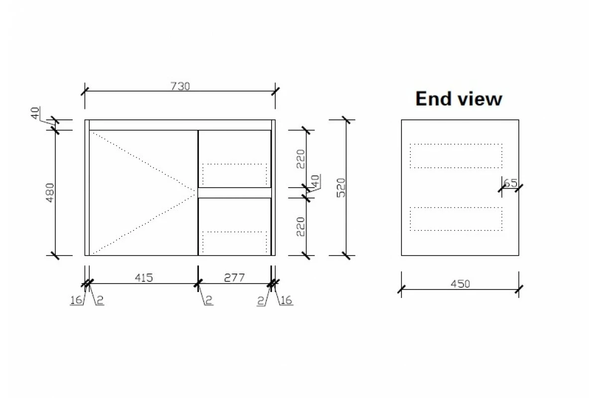 GRACE 750 Textured Rural Oak Wood Grain Vanity,Hidden Handle 9 GRACE 750 Textured Rural Oak Wood Grain Vanity,Hidden Handle - Image 7