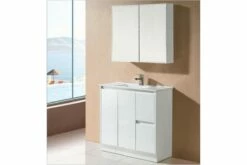 Slim 900mm Bathroom Vanity Ceramic Top Hidden Handle -Bathroom Supplies Sales Store Glen20slim20900 1200x800 2
