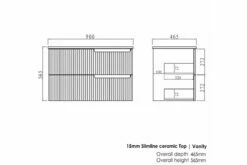 Greta Wall Hung Vanity 900mm -Bathroom Supplies Sales Store Greta20Ceramic2090020Drawing 1200x800 1