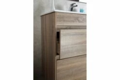 LEO Textured Rural Oak Wood Grain Vanity, Hidden Handle 750mm -Bathroom Supplies Sales Store IMG 0182 1200x800 3