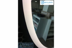 Sylinn Round Mirror With Matte Black Frame And Touch Control LED 700mm -Bathroom Supplies Sales Store LEDBK700 WARM 1200x800 1