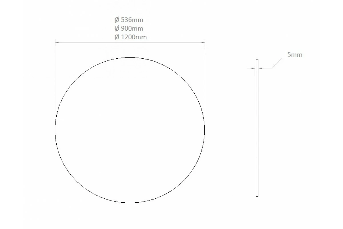 MALTA ROUND Pencil Edge Flat Polish Bathroom Mirror 6 MALTA ROUND Pencil Edge Flat Polish Bathroom Mirror - Image 4