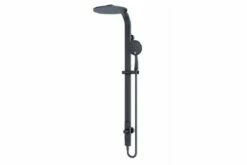 METRO Round Combination MATT BLACK Shower Rail Set MULTI FUNCTIONAL One Hose