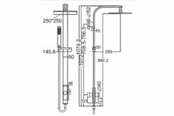 METRO SQUARE Combination MATT BLACK Shower Rail Set MULTI FUNCTIONAL One Hose -Bathroom Supplies Sales Store METRO20SQUARE20CHROME M 1200x800 1