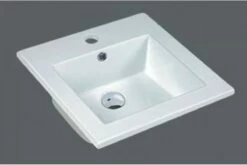 New Bathroom Square Drop In Vanity Ceramic Basin Sink