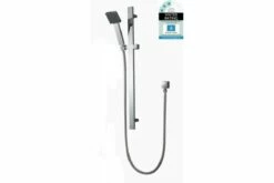 WELS Bathroom Square Slim Hand Sliding Shower Rail Rose