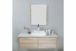MIA Textured Wood Grain Vanity, Hidden Handle 1200mm